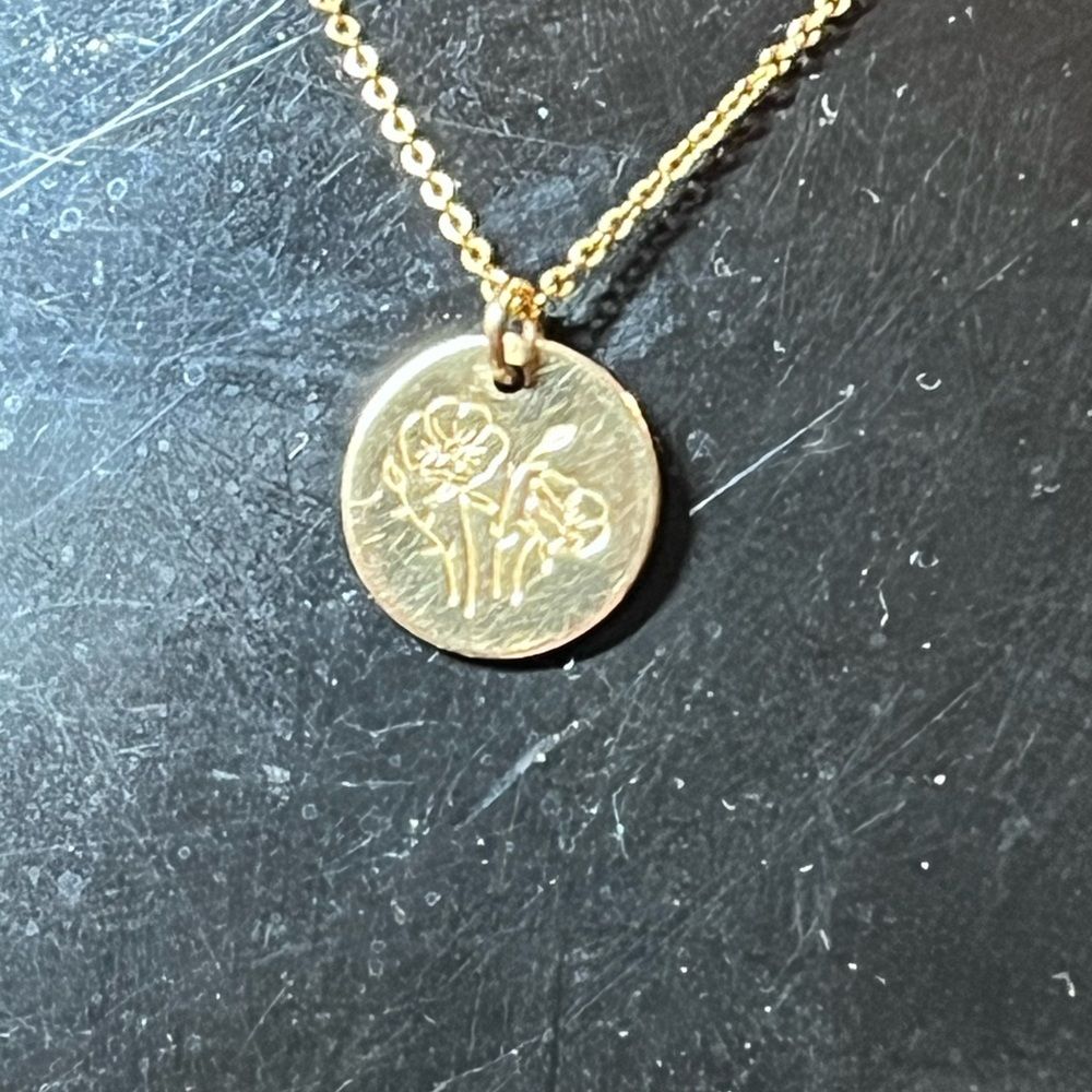 Made By Mary August Birth Flower Necklace — image 2 of 4